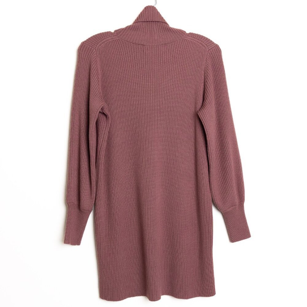 Aritzia Merino Wool Turtleneck Sweater Dress Tunic Soft Warm Rebecca Rose Pink - Picture 3 of 12